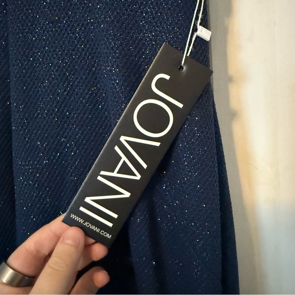 Elegant Strapless Navy Blue Dress - Picture 5 of 8